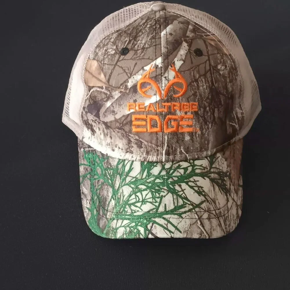 Realtree Camo Hat with Green Camo on Brim